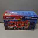 Large Fire Truck Toy with 2 Firefighters & Rescue Tools, Lights & Siren Sounds, Assemble & DIY Fire Rescue Truck Vehicle Toy for Boys Girls Christmas Birthday Gifts Kids Toys for 3 4 5 6 7 8 Years Old