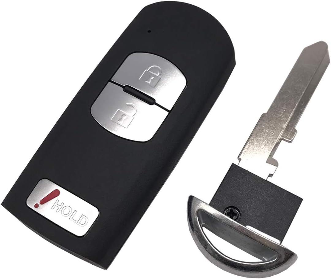 Replacement Key Fob Case Shell Fit for Mazda 3 CX-3 CX-5 WAZSKE13D01 662F-SKE13D01 Keyless Entry Remote Car Key Housing Casing Outer Cover Repair (1)