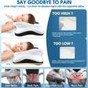 CHxxy Memory Foam Pillows, Cervical Pillow for Neck and Shoulder Pain Relief, Ergonomic Contour Bed Pillow, Soft for Side Sleep Stomach Sleeping and Back Sleeper-Queen Size&Black