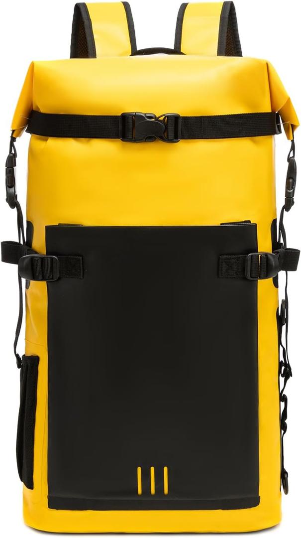 Waterproof Dry Bag,Heavy Duty Hiking Backpack Roll-Top Closure Bag for Kayaking, Hiking, Camping, Boating- Men/Women ﻿, 18.70 × 12.40 × 5.8