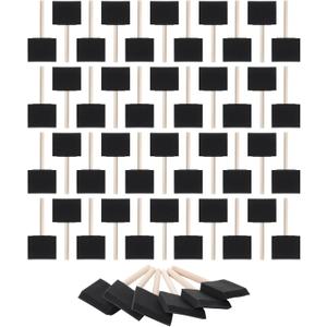 Bates- Foam Paint Brushes, 3", 50 Pack, Black Sponge Brushes for Painting, Sponge Paint Brush