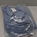 MYSKY HOME Living Room Curtains 90 Inches Long Farmhouse Light Filtering Privacy Curtain Drapes for Patio Door, Linen Look Texture Fabric Bohemian Draperies Soft Touch, 100" Wide, Dusty Blue, 1 Pieces