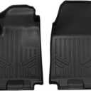 SMARTLINER Custom Fit All Weather Protection Black 1st Row Floor Mat Liner Set Compatible with 2024-2025 Chevrolet Silverado EV