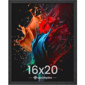 upsimples 16x20 Poster Frame, Wall Gallery Picture Frames with Engineered Wood, Black 1 Pack