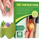 40PCS Knee Patches, Natural Wormwood Extract Patches for Knees, Fast Relief for Knee, Joint and Muscle Pain, 12 Hour Long Lasting Relief-F01