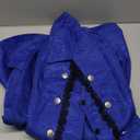 Women's Steampunk Thin Jacket Gothic Victorian Mid-century Vintage Lace-trimmed jacket (2X-Large, Blue)