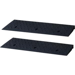 Curb Ramp 2" Rise Rubber Curb Ramps for Driveway Curb Ramps for Sidewalks Car Ramps Door Threshold Ramp Shed Ramps for Riding Mower 7000 LB Capacity