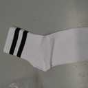 Mini angel Kids Socks Boys Girls Crew Socks 8-11 Years White Seamless Cotton Ankle Athletic Socks with Retro Stripes 3 Pairs (White,L)