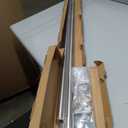 Ivilon Window Curtain Rod Decorative End Cap Design, 1 Inch Rod, 72 to 144 Inch. Brushed Nickel