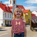 CM C&M WODRO Magic Kingdom Castle Shirt Toddler Baby Girls Magical Graphic T-Shirt Kids Summer Fairy Tale Short Sleeve Tees(D-Pink,4-5 Years)
