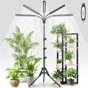 FOXGARDEN Grow Lights for Indoor Plants 5-Head Full Spectrum with Tripod Stand, Timer, Dimmable Flexible Goosenecks for Indoor Potted Plants