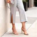 DREAM PAIRS Women's High Heels Flower Ankle Strap Stilettos Round Open Toe Dressy Sexy Sandals (Beige, XS)