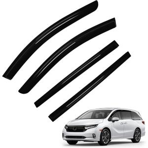 Odyssey Rain Guard - Window Visors for Honda Odyssey 2018-2025 2026, Out-Channel Side Window Rain Guards for Odyssey Accessories, 4PCS, Black, Car Accessories
