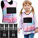 Janmercy Weighted Vest for Kids Ages 4 to 7 and Ages 8+ Boy Girl Adjustable Breathable Compression Vest for Processing Issue(Medium)