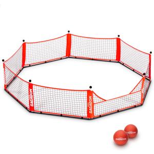GoSports Gaga Ball Pit 10 ft, 15 ft or 20 ft Portable Indoor/Outdoor Gagagon Pit for School, Camp or Home Use
