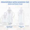 4/6 Packs Replacement Silicone Spout Compatible with NUK Learner Cup & Active Cup, Soft Transition Spout for Sippy Cups, Leak-Proof, BPA-Free, Easy to Clean Medium Flow (4 Pack)