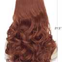 Wiggy Mermaid Brown Beehive Wigs for Women, Auburn Vintage Bouffant Wig, Long Copper Curly Victorian Fembot Wig 50s 60s 70s for Women for Halloween Costume Party + Cap