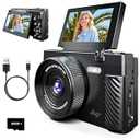 HD Digital Camera for Photography with 64MP WiFi and 3" Flip Screen, Retro Vlogging Camera with App Control, Beauty Mode Flash 18X Zoom, Point-and-Shoot with 64GB SD Card for Beginners, Teens, YouTube