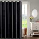OWENIE Black Shower Curtain for Bathroom 96 Inches Extra Long, Elegant 3D Embossed Textured Fabric Shower Curtains, Water Repellent, Machine Washable, Hotel Style, 72" W x 96" L, Black