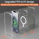 for iPhone 14 Pro Case, Compatible with MagSafe, Heavy Duty Shockproof Protection Phone Cases, Anti-Drop, Dual Layer Transparent Magnetic Phone Case for iPhone 14 Pro, 6.1", Gray