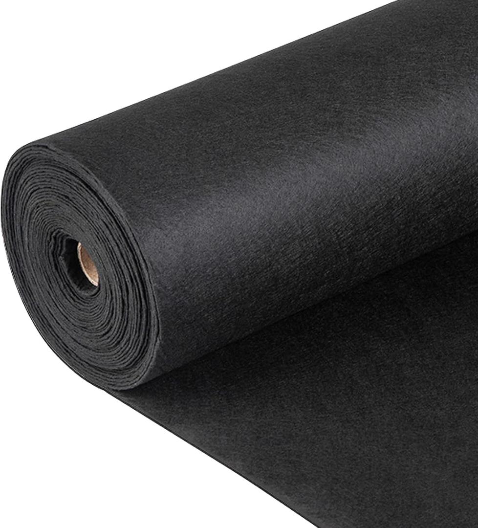VEVOR Geotextile Landscape, 15ft x 20ft 4 oz Non-Woven PP Drainage 350N Tensile Strength & 440 N Load Capacity, for Ground Cover, Garden Fabric, French Drains, Black
