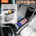 VEVOR Car Refrigerator, 12 Volt Car Armrest Refrigerator Fridge, 15 L Single Zone Portable Freezer, -4-68 Adjustable Range, 12/24V DC and 100-240V AC Compressor Cooler for Outdoor, Camping