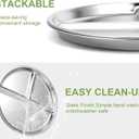 4pcs 304 Stainless Steel Kids Plates9"Non-Toxic Circular Portion Control PlateSuitable For Children To Use,Portion Plates For Weight Loss AdultsReusable, Non-Toxic, Anti Drop, And Dishwasher Safe