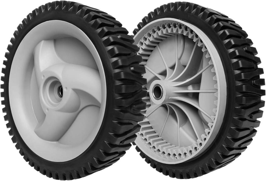 583719501 Front Drive Wheels Fit for Craftsman Mower - Front Drive Tires Wheels Fit for Craftsman & HU Front Wheel Drive Self Propelled Lawn Mower Tractor, Replace 532402657 194231X460, 2 Pack