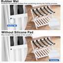 Smuxee Fully Assembled White Luggage Rack, Upgraded Bamboo Foldable Suitcase Stand with 5 Nylon Straps, Luggage Holder with Shelf for Guest Room Bedroom Hotel (White Luggage Rack 1pcs)