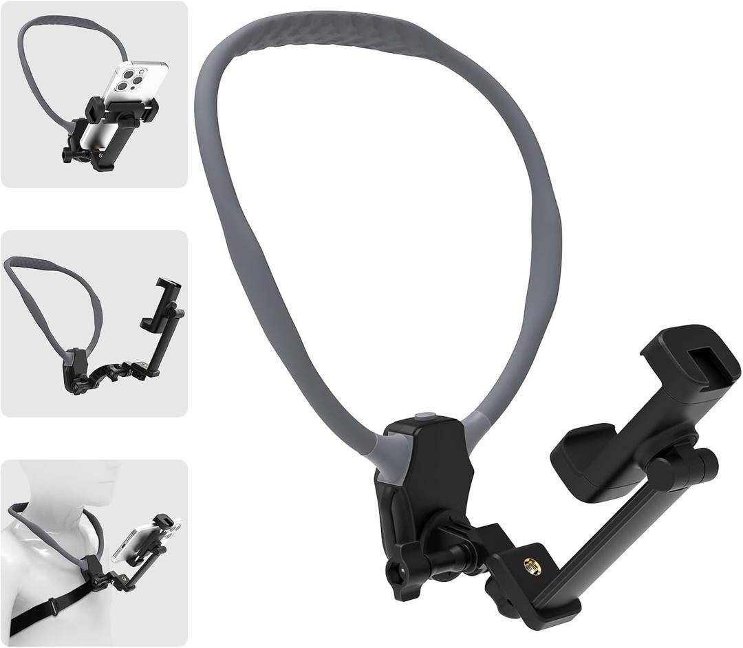Neck Mount for Cell Phone,Back Strap, Hands Free POV/Vlog Neck Phone Holder for Recording, Compatible with iPhone Andriod
