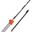Kerlista Replace part Pole saw attachment + Extension Pole Attachment compatible with Hus 128LD most brushcutters head and Powerheads (Black)
