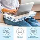 LAPGEAR XL Designer Lap Desk with Phone Holder and Device Ledge - Blue Blossoms - Fits up to 17.3 Inch Laptops - Style No. 45533