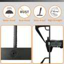 5-Rung Window Well Ladder, Heavy Duty Steel Basement Egress, Fire Escape for Emergency Home Safety (56.2" Lx17.9" W, Straight, Matte Black)