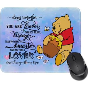 Cute Cartoon Animal Lover Mouse Pad for Women & Men - TV & Movie Lover Gifts for Birthday, Halloween, Christmas & Graduation - Bear