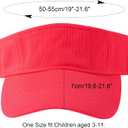 Jastore Kids Girls Boys Packable Hat Sun Visor Hats Cotton Sports Summer Golf Visor Hat (One Size, Peach Pink)