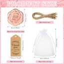Woanger 36 Set Rose Compact Mirrors Bulk for Quinceanera, Sweet 16, Wedding Party Favors, Bridesmaid Gifts, Thank You Tags, White Organza Bags for Bridal Shower Bachelorette and Guest Gifts(Rose Gold)