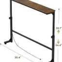 Aduanbang Adjustable Height Narrow Console Table with 2 Power Outlets, 39.4" Long x 5.9" Wide, Slim Behind Sofa Table, Rustic Brown Ideal for Living Room, Entryway, or Hallway