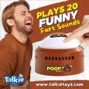 Talkie Toys Products Poop Button - Lights Up and Plays 20 Funny Fart Sounds - Fun Prank & Gag Gift - Funny Gift & Stocking Stuffer