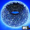 QUHUATU 300LED Christmas Lights Outdoor Indoor Use, 12 Lighting Modes 75ft Christmas Tree Lights with Timer, Dimmable BlueLED StringLightsWaterproof for Yard Tree Wedding Party Holiday Decor Blue