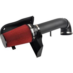 4" Cold Air Intake System + Heat Shield Compatible with 1999-2006 GMC/Chevy V8 4.8L/5.3L/6.0L Silverado 1500/2500/3500 (Black & Red)
