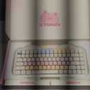 YUNZII C75 Wireless Mechanical Keyboard,75% Layout, Hot-Swappable NKRO,BT5.0/2.4G/USB-C Mode,Dye-Sub PBT MOA Keycaps,RGB Gasket Mount,Cute Cake Design for Mac/Win/Gaming (Beige, Milk V2 Switch)