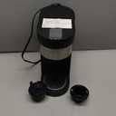 Single Serve Hot & Iced Coffee Maker, for K Cup Pod and Grounds, 6 to 24oz Brew Size, Slim Compact for Small Spaces, Descaling Reminder, with Reusable Filters, Black