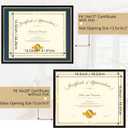 16x20 Diploma Frame for 14x17 Certificate/Document/Picture with Double Mat(Black and Navy),Wood Degree Frame, Black with Gold Side,UV Protection Acrylic,Wall hanging