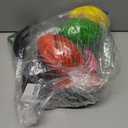 Mini Football Pack - 5 Spiral Small Foam Footballs for Kids (Red, Yellow, Blue, Pink, Orange, Green)