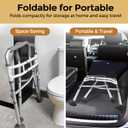 Toilet Safety Rails for Seniors, Adjustable Toilet Safety Frame Handles Fits Most Toilets, Mothers Day Gifts for Handicap and Disabled Seniors Elderly, Foldable, Safe Weight Capacity of 330 lbs(150KG)
