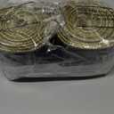 Riceshoot 2 Rolls St. Patrick's Day Velvet Wired Ribbon 1.5, 2.5 Inch Wide Velvet Ribbon with Edge for Wedding Decoration Gift Wrap Bow DIY Decoration, Total 20 Yards(Black Gold)