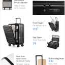 LUGGEX Carry On Luggage Top Opening & Front Opening, FLP Aluminum Frame Trunk Style Luggage with Front Pocket, Polycarbonate Hard Shell Suitcase (FX- Enhance, Blue, 21 Inch, 38L)