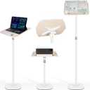 Floor Standing Book Stand, Foldable Book Holder for Reading with Page Clips, 19"51" Height Adjustable, Sturdy Podium Stand for Reading, Bible, Laptop, Cookbooks, or Projector