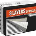 Air Conditioner Cover Indoor to Protect AC and Winter Insulation, 3 Layers Insulation Window AC Covers for Inside with Aluminum Foil and 2mm Foam, 17" W x 13" H x 3.5" D - Black