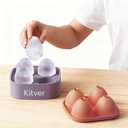 Large Round Ice Cube Trays - Make 4 Slow-Melting Clear Ice Balls for Whiskey & Bourbon, Leakproof Lids & Stackable Design, BPA-Free Silicone Trays, Easy Release